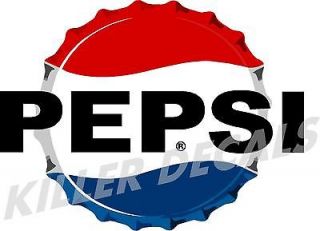 60S PEPSI CAP (PE207) COOLER coca POP soda cola machine decal
