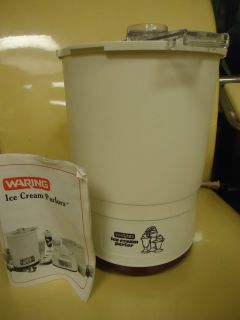 Vintage Waring Ice Cream Parlor Maker , Model CF520 1, Color White