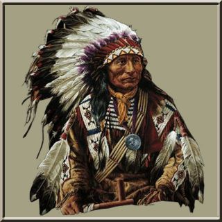 One Star Native American Chief Indian T Shirt S,M,L,XL,2X,3X ,4X,5X 14