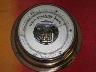 BRASS TAYLOR MANUFACTURING MARINE BAROMETER COMPENSATED
