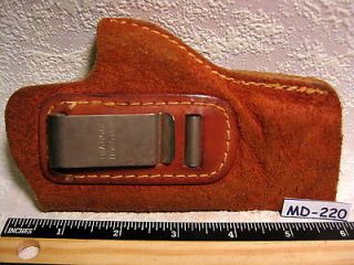 BIANCHI Rough Out Clip on Inside Pants Leather Gun Holster Well Made