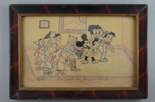 Drawing Betty Boop Puss Boots Pinocchio Snow White Mickey Mouse 1943