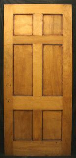 Antique Exterior Entry Colonial 6 Recessed Flat Panels Birch Doors