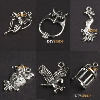Jewelry Making Supplies Vintage Bird and Owl Charms Pendant Pick