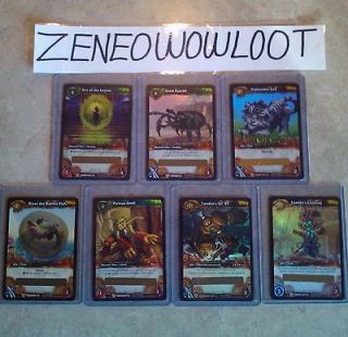 WORLD OF WARCRAFT 7 PET LOOT CARDS EYE OF THE LEGION, SAND SCARAB