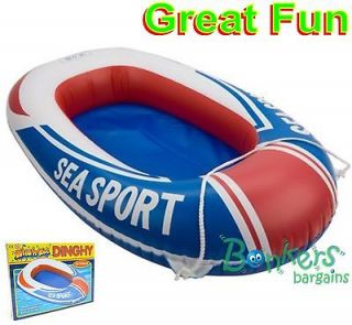 Blow Up Kids Childrens Boat Dinghy Beach Sea Pool Toy Float One