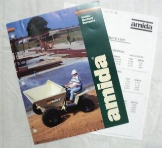 Amida 1998 Benford Dumper Brochure w. Price List