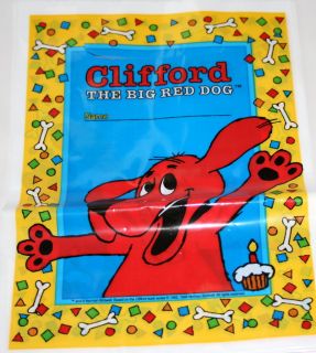 the Big Red Dog~plastic Party Favor LOOT BAGS~Birthday Party Supply