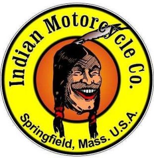 Indian Motorcycle 8 Laughing Indian Decal  RARE 536R