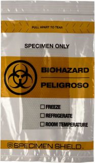 50 bags Biohazard specimen bag 6X9 shield zip lock document pouch