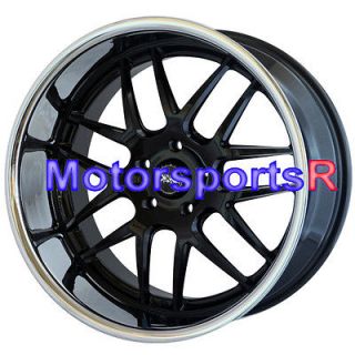 XXR 526 Black Polished Lip Rims Staggered Wheels 5x120 BMW 08 650I