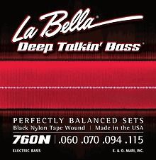La Bella 760N Black Nylon Tapewowunds Strings Brand New