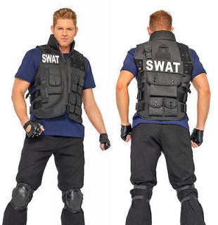 Awesome Mens 4 Piece SWAT COMMANDER Police Costume One Size