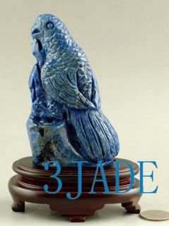 Natural Lapis Lazuli Carving/Sculpt ure Parrot Statue