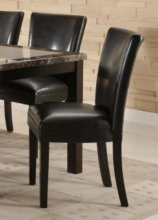 Parsons Chair 38in H x 28in x 21in Black Wrapped Legs 01 102 Leather