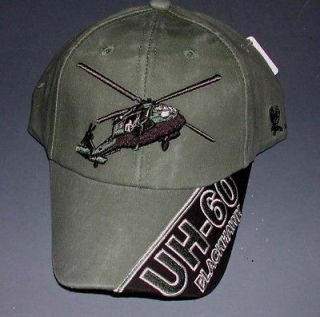 UH 60 BLACKHAWK US ARMY AVIATION HELICOPTER SQUADRON EMBROIDERED HAT
