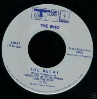 THE WHO 45 The Relay / Wasp Man on TRACK LABEL MINT
