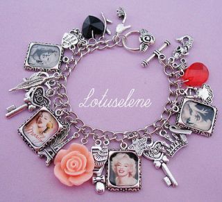 ♥Vintage♥ Photo Picture Image Charm Bracelet Birthday Gift Unique