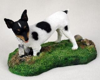Rat Terrier Statue Figurine Home & Garden Decor. Dog Products & Dog