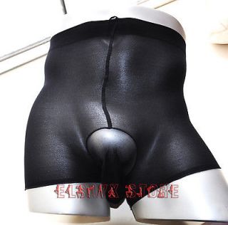Black XIAOC Sexy Men Sheer See Through Mens Pantyhose Brief Underwear