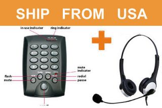 Corded Telephone Dialpad Feature W/ NC Binaural Headset