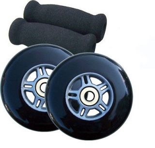 BLACK Replacement Razor Scooter WHEELS, BEARINGS, GRIPS