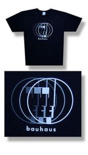 New Bauhaus Gr ey Scale Logo Black Medium T shirt