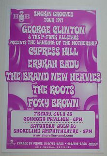 SMOKIN GROOVES TOUR Poster   GEORGE CLINTON, CYPRESS HILL, THE ROOTS