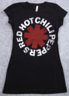 RED HOT CHILI PEPPERS Rock T shirt Womens Juniors SzSmall Black Tee