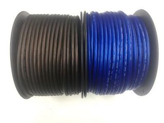 OFC 8 Gauge 25 BLACK 25 BLUE COPPER Car Audio Power Ground Wire AWG