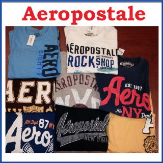 NWT MENS 100 MIXED WHOLESALE RESALE LOT AEROPOSTALE GRAPHIC T SHIRTS