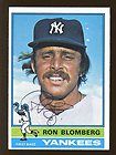 1976 Topps #354 Ron Blomberg New York Yankees Signed AUTO Trading Card