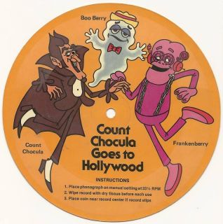 COUNT CHOCULA GOES TO HOLLYWOOD VERY RARE 70s HALLOWEEN CEREAL BOX