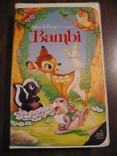 Disneys Bambi (VHS) Black Diamond Classic Clamshell #942