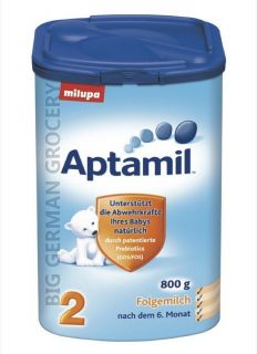Milupa   APTAMIL 2   German product   Milk after the 6. month   800 gr
