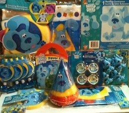 NEW Blues Clues Party Supplies Hats Tablecover Blow Outs Treat Boxes