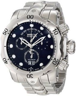 New* Invicta Mens Reserve Venom Black Dial Stainless Steel Watch 1539