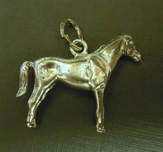 VTG Sterling Silver 3D Horse & Bridle Animal Charm
