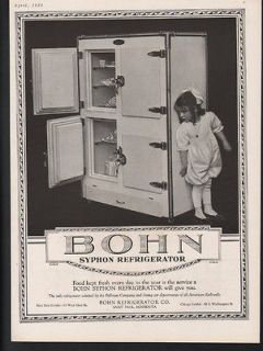 1921 BOHN REFRIGERATOR ICE BOX KITCHEN DECOR ST PAUL MINNESOTA HOME