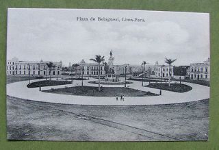 Plaza de Bolognesi,Lima​,Peru. Divided Back Era (1907 1915)
