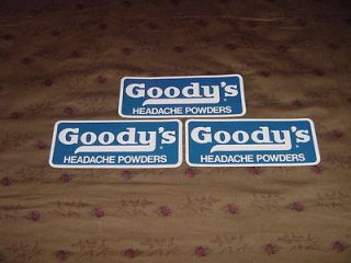 Newly listed BIG Vintage Nascar GOODYS Headache Powders Decals 8 x 3
