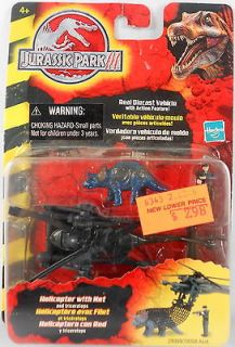 Hasbro Jurassic Park III JP 3 Helicopter with Net w/ Triceratops Die