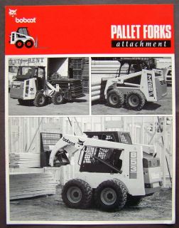 Bobcat Pallet Forks Attachment For Skid Steer Loaders Dealer Brochure