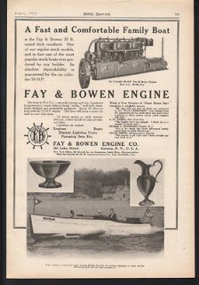1917 FAY BOWEN INBOARD BOAT MOTOR ENGINE NAUTICAL MARINE FALCON SPORT
