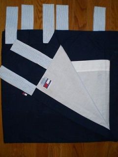 Hilfiger Flag Fully Lined Window Panels Drapes Curtains Dark Navy NWOT