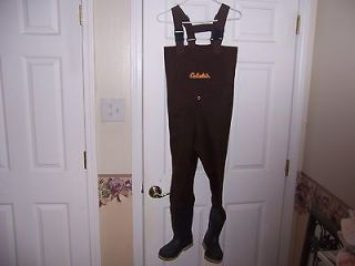 Cabelas Neoprene Waders youth size 3 built in boots fishing waders