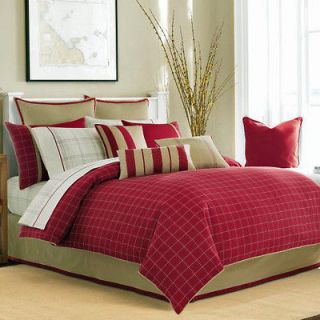 Nautica BRAYTON POINT RED 4 pc Full Comforter + Standard Shams