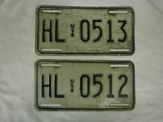 2X US FORCES IN GERMANY VINTAGE 1970s # HL 0513 RARE LICENSE PLATES