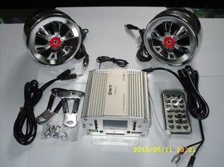 250w Motorcycle audio system w/huge lcd +remote +sd cr