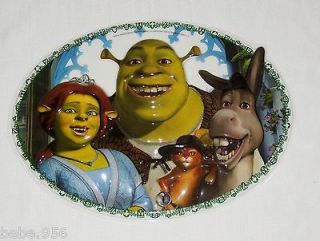NEW SHREK AND FIONA THIN PLASTIC CAKE TOPPER / WALL DECORATION 14 x